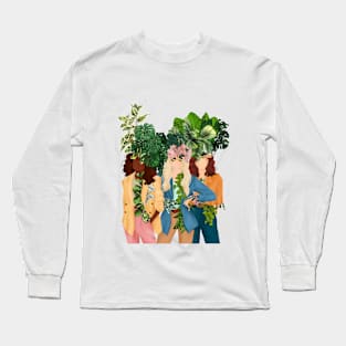 Plant Heads, Girls Illustration 14 Long Sleeve T-Shirt